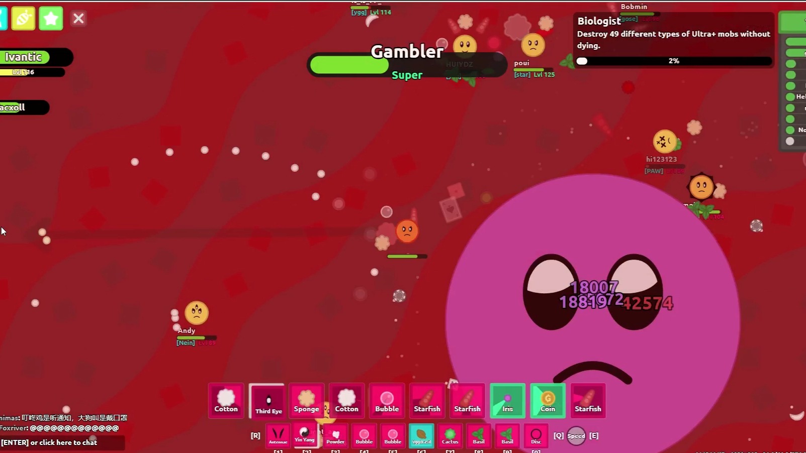 [Florr.io] Super Gambler Fight Without Dying
