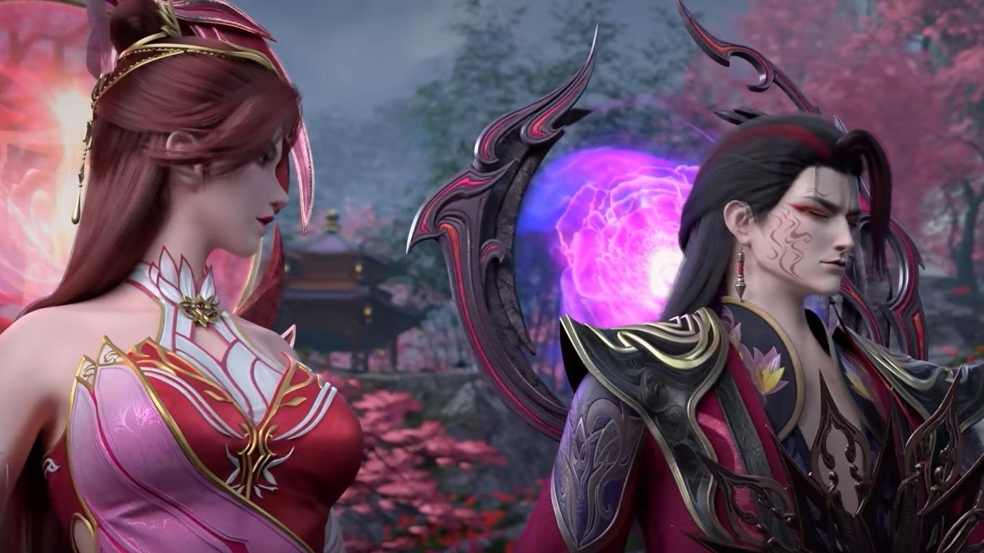 斗破苍穹第143_144集，魂殿震撼：药尘半圣降临，赶往花宗，再见云韵宗主之位