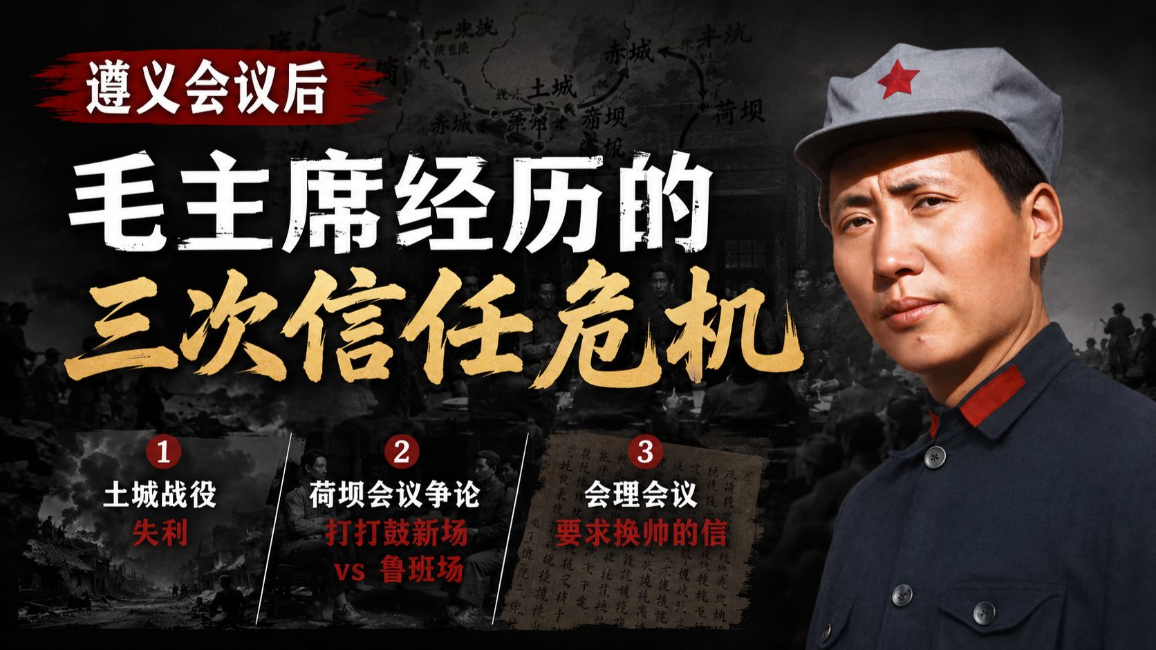 遵义会议后教员并不是就坐稳了军事指挥的位子，他先后三次“信任危机”