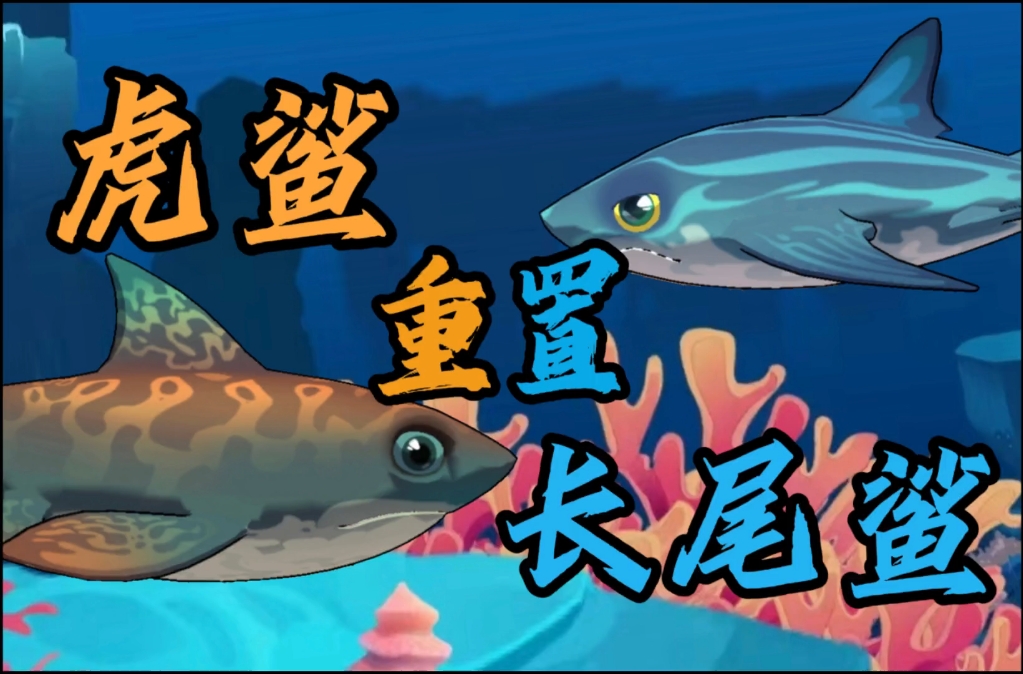 【鱼吃鱼重置系列】虎鲨和长尾鲨