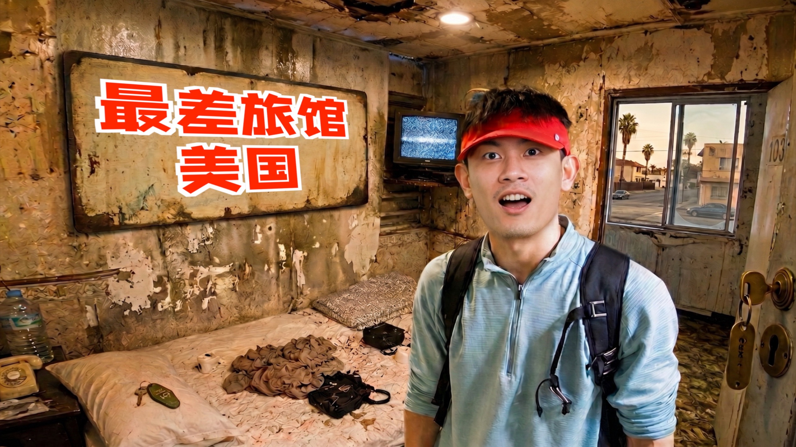 我去了洛杉矶最差的汽车旅馆！又脏又乱！「奇葩民宿14」【探照灯计划】