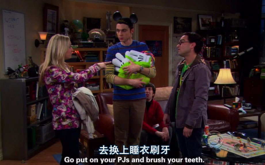 【TBBT】S3E20关于谁来带孩子（Sheldon迪士尼）的问题（爸妈分手后续）-一家三口系列