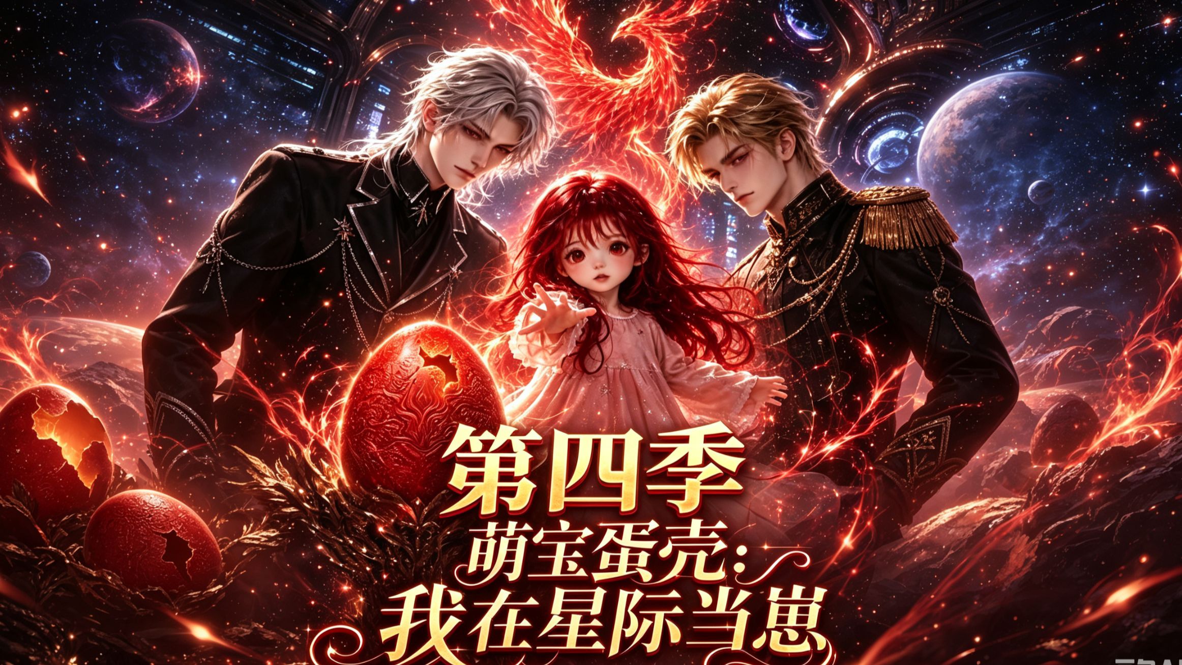 萌宝蛋壳：我在星际当崽第四季 穿越成仅五岁凤凰遗孤，孤身困荒星五年，唯一依靠只有蛋壳。觉醒罕见纯白S精神力，治愈buff拉满。帝国五位优质雄性与她绑定匹配