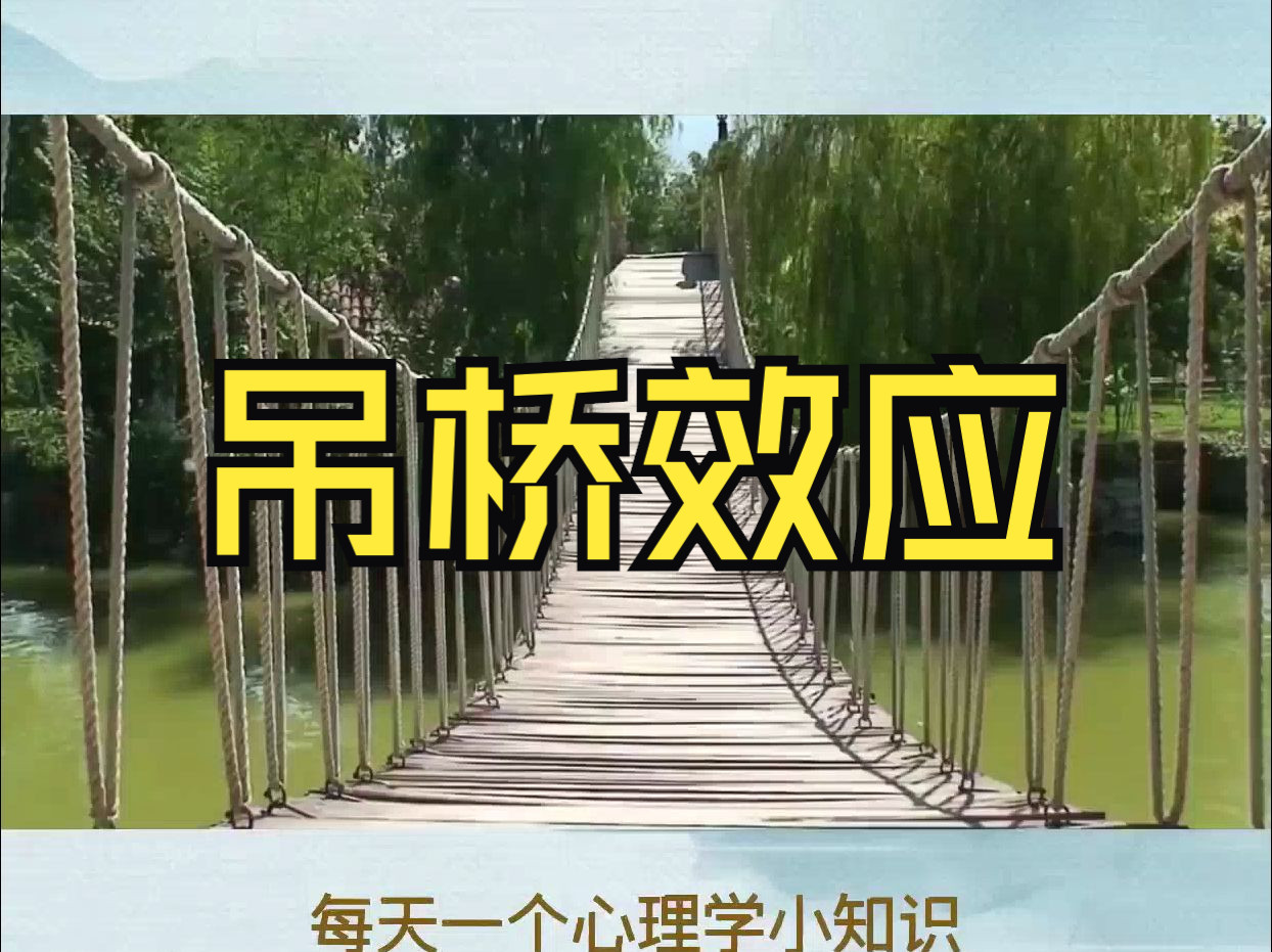 每天一个心理学小知识-吊桥效应