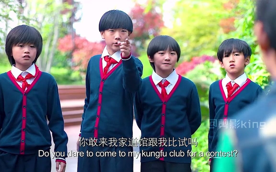 龙拳小子：林秋楠先是横扫道馆，后又联合众人击倒坏人，功夫了得