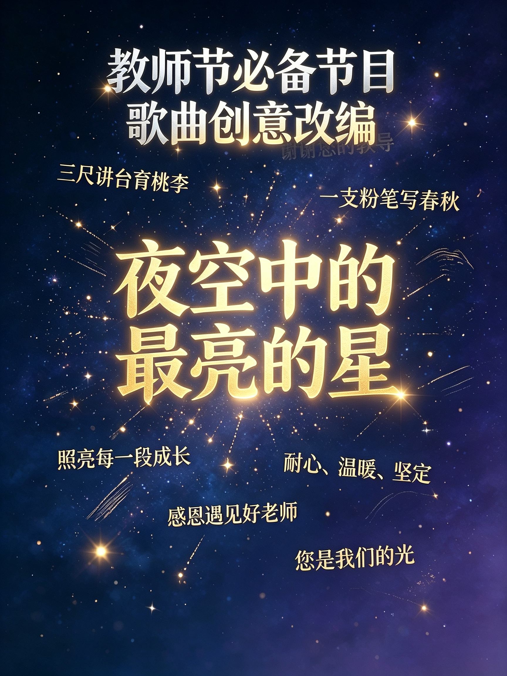 《夜空中最闪亮的星》遇上教师节🔥听完泪目