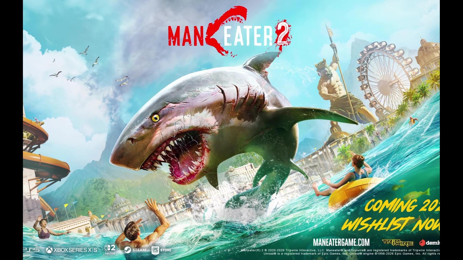 猜猜谁回来了？《食人鲨2》卷土重来，即将在2027年大杀四方！【食人鲨Maneater】