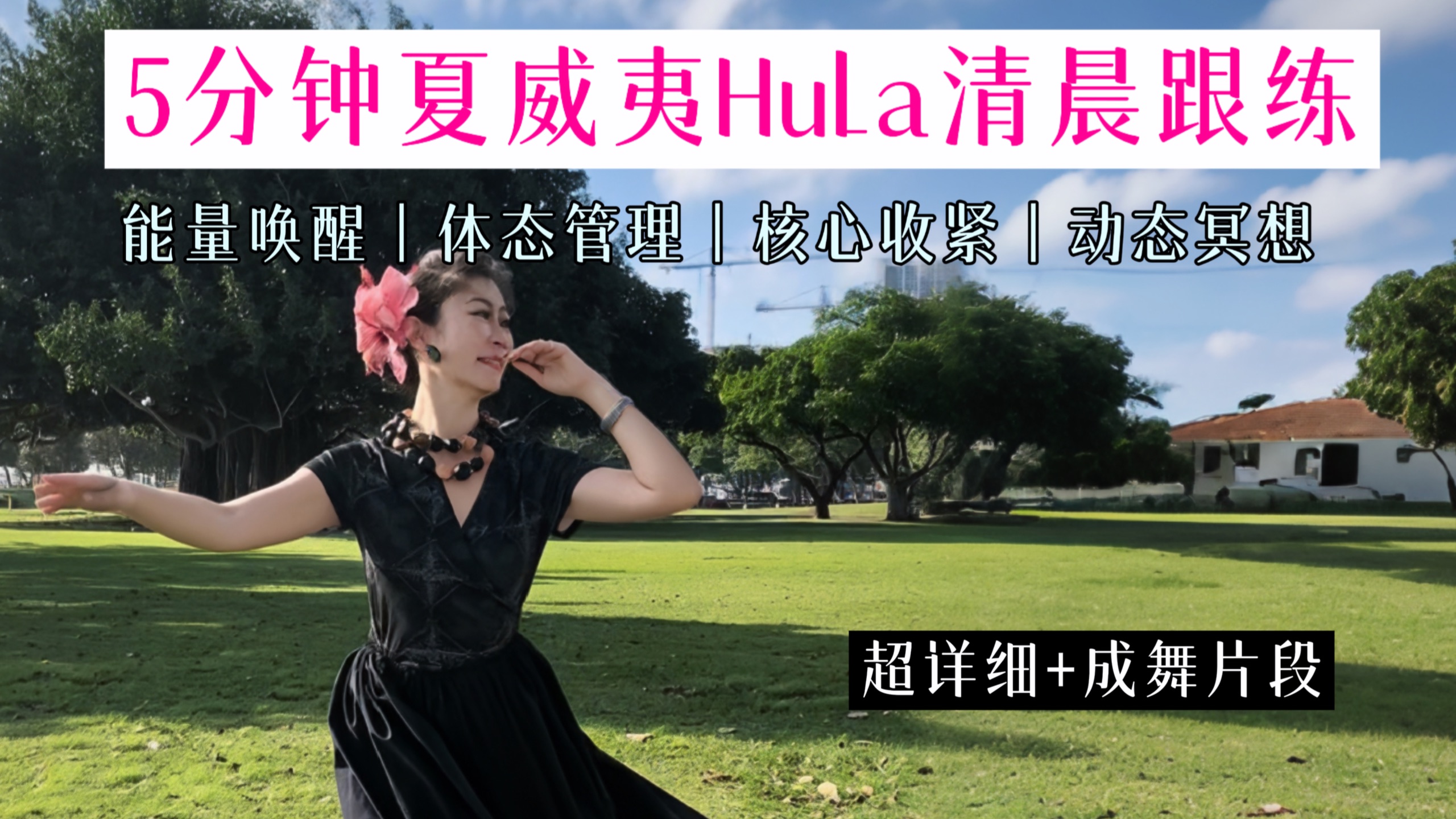 【0基础学】夏威夷Hula｜5分钟清晨跟练(超详细发力讲解+成片片段学习)