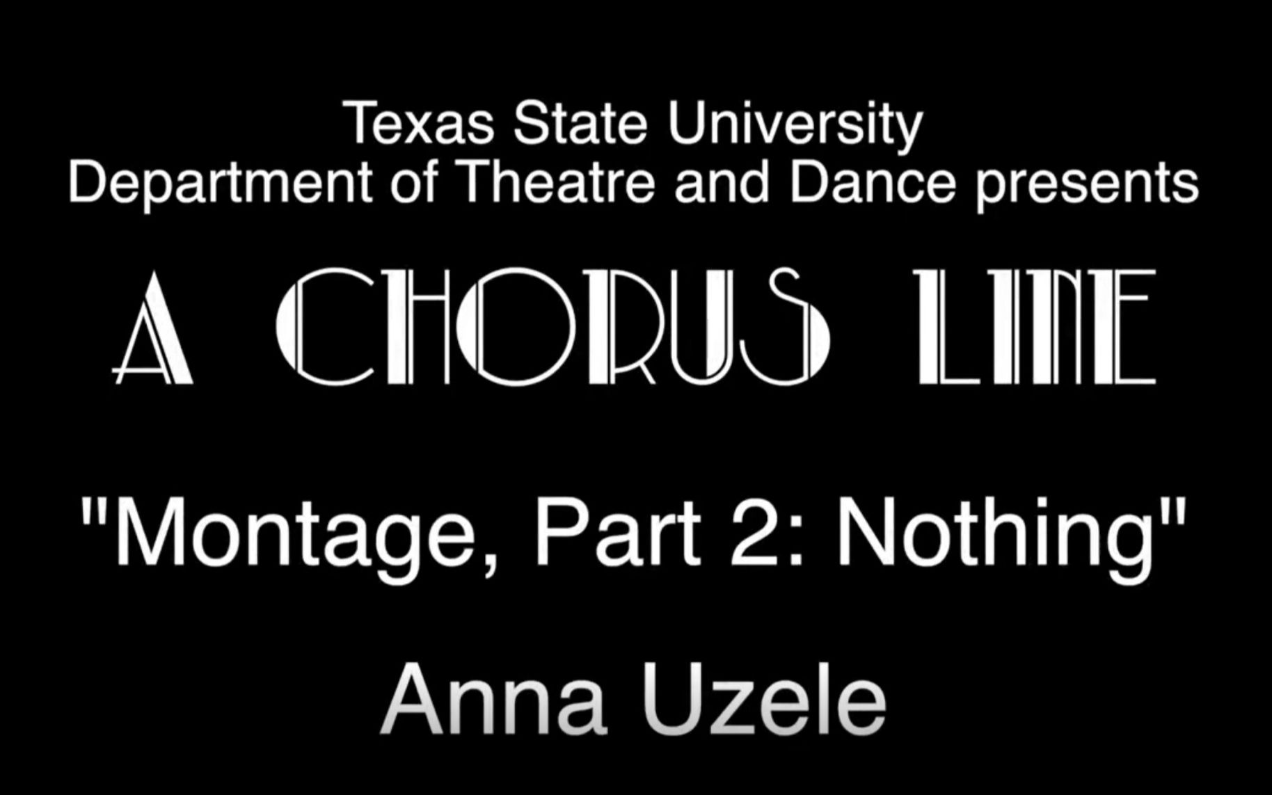 Nothing - A Chorus Line @Anna Uzele