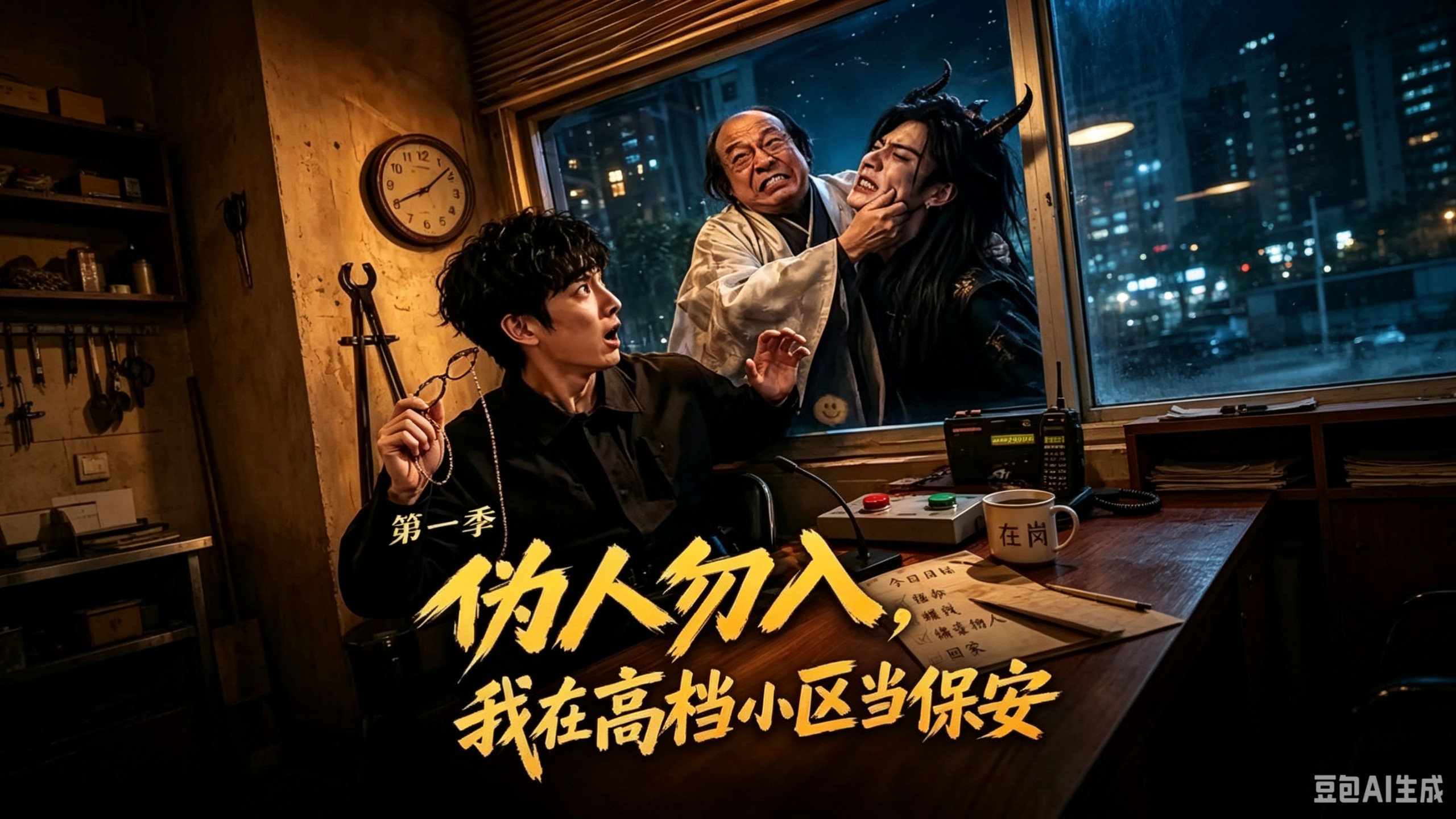 《伪人勿入，我在高档小区当保安第一季》#越诡异世界，成为高档小区夜班保安，需值守六十天方能回归原世界