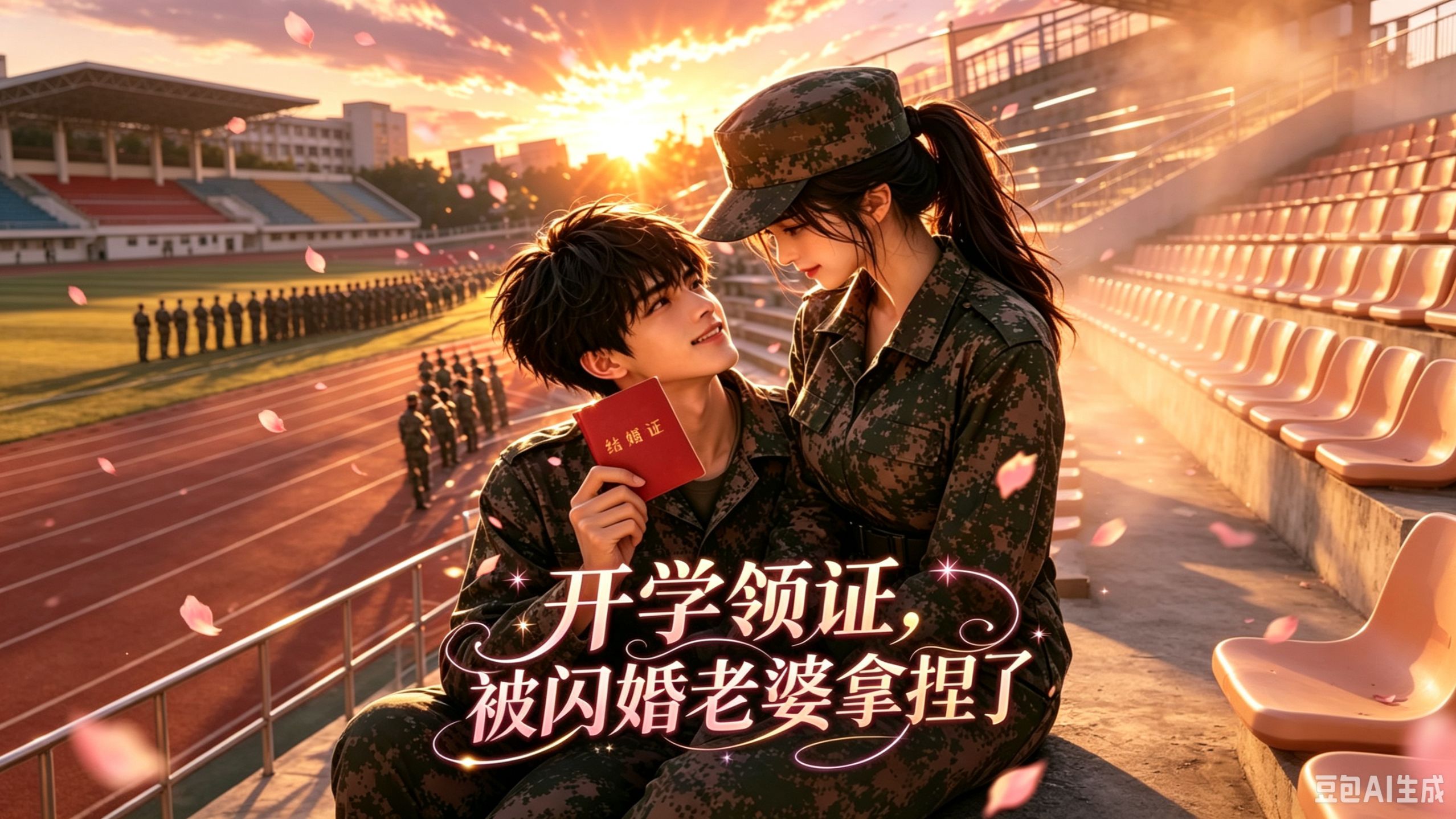 开学领证，被闪婚老婆拿捏了——闪婚妻子竟是军训教官？纯情少年被撩脸红，补求婚甜度爆表！
