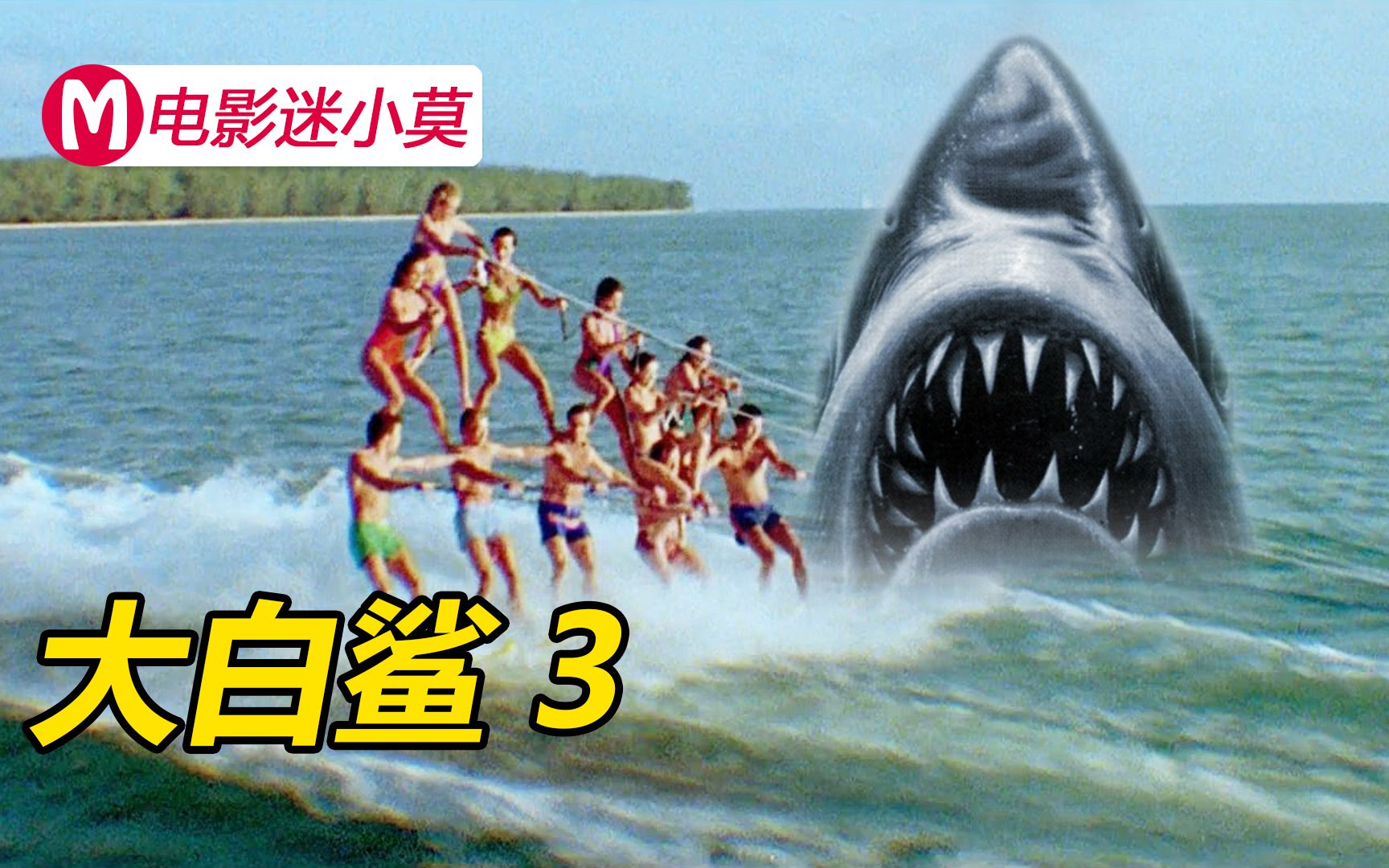 海洋灾难片，大白鲨误入海洋公园意外死亡，鲨鱼妈妈疯狂寻仇报复
