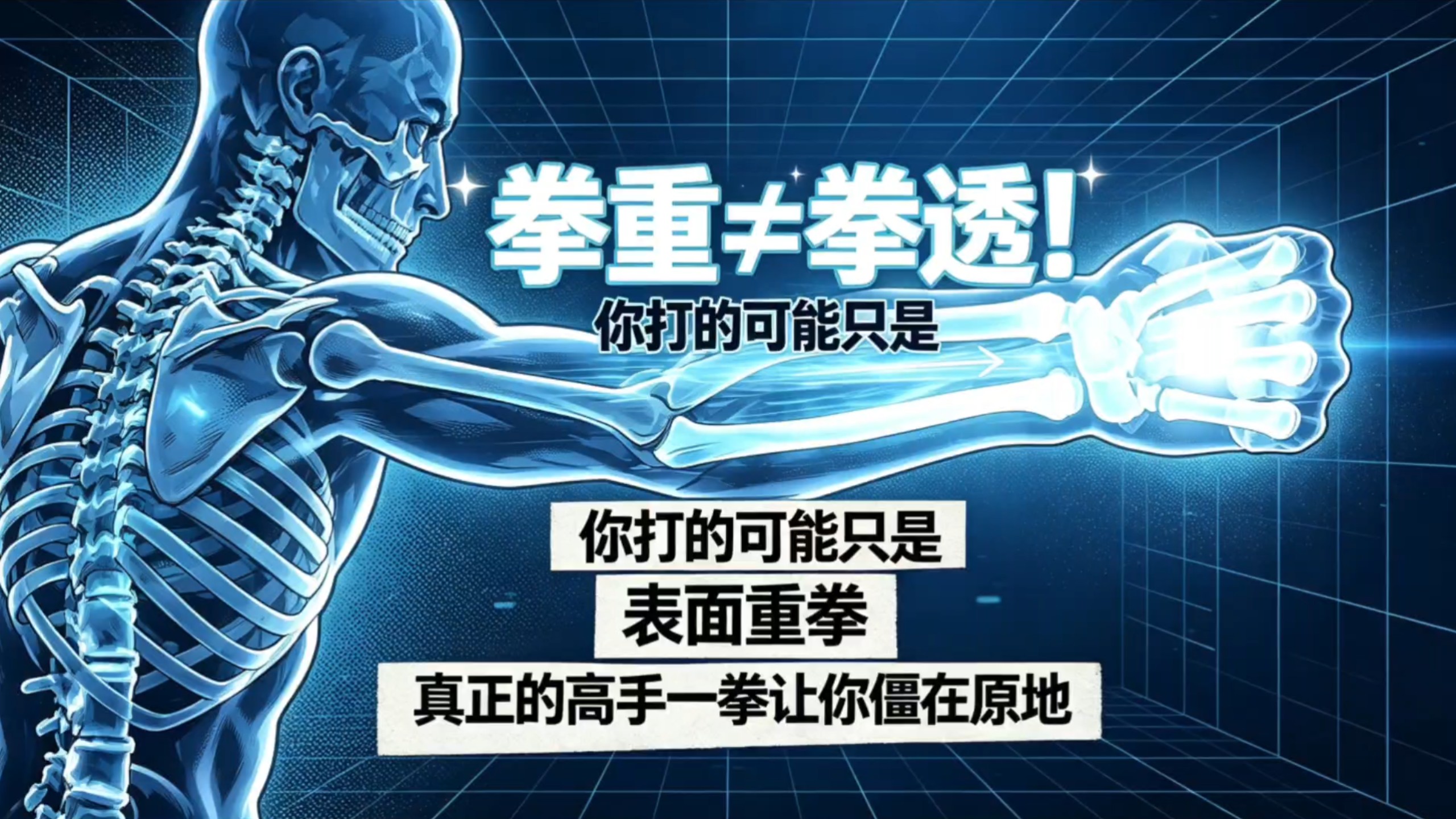 拳重≠拳透-你打的可能只是“表面重拳”真正的高手一拳让你僵在原地