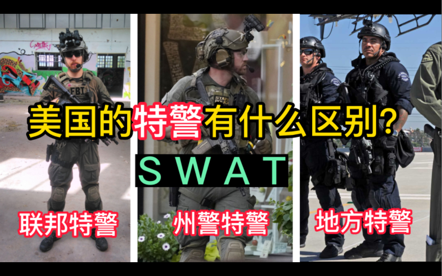 美国的特警到底有什么区别？联邦特警，州特警，地方特警有啥区别？