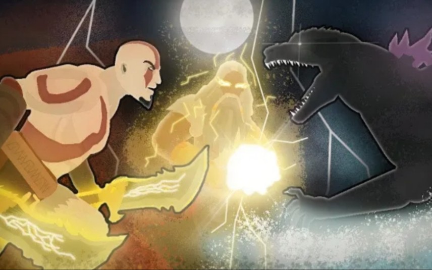 【(搬運)Godzilla Vs KRATOS GOW III VS Godzilla R.A.T(哥斯拉VS奎托斯 战神III VS 哥斯拉R.A.T)